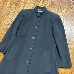 Vintage Giorgio Armani Le Collezioni Wool Overcoat IT 42 US 8 Made In Italy Grey